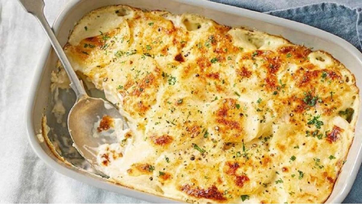 Fırından çıkınca buharıyla bile acıktırıyor! Kremalı patates graten tarifinde lezzet zirvede