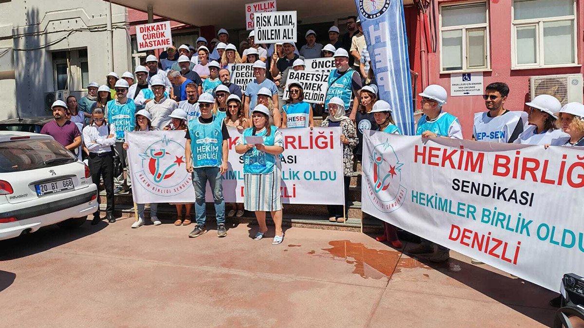 Hekim Birliği Sendikası Genel Başkanı Balcı: Denizli Devlet Hastanesi'nde hekimler baretle çalışmak zorunda kalıyor