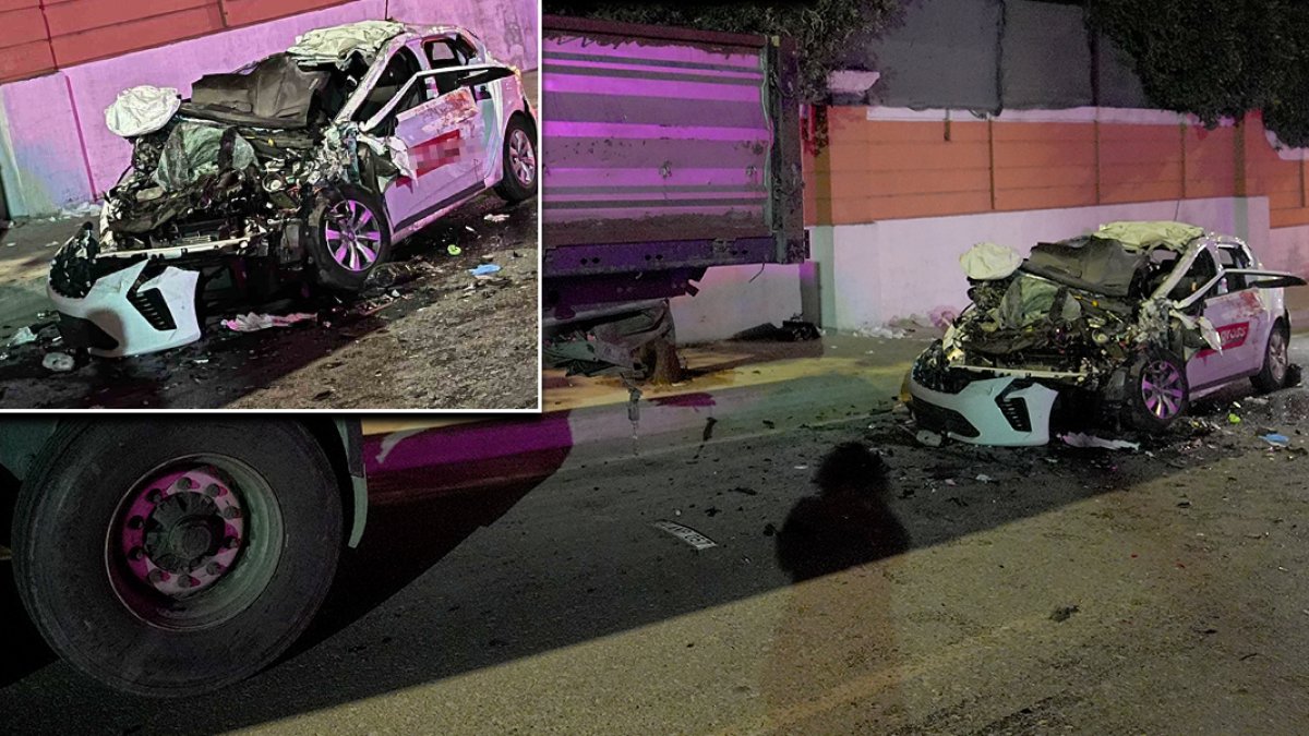 Büyükçekmece'de otomobil tırın altında girdi: 1 ölü, 3’ü ağır 4 yaralı