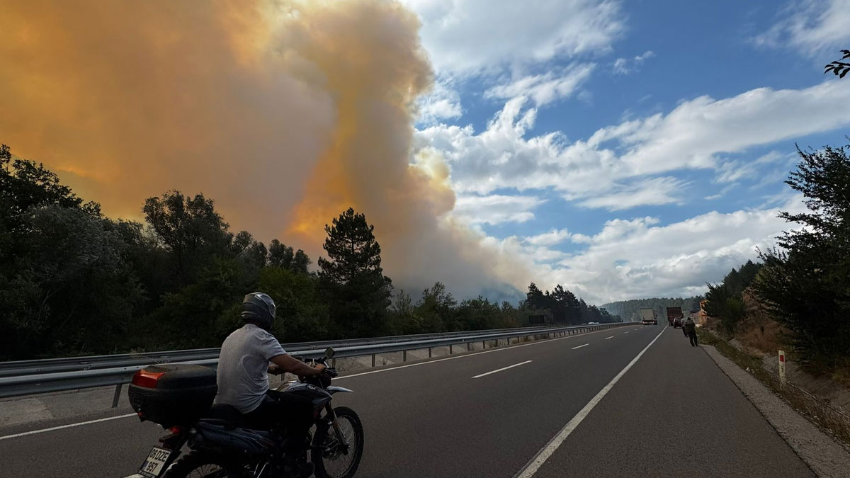 Bolu’da orman yangını 5 saat sonra kısmen kontrol altında