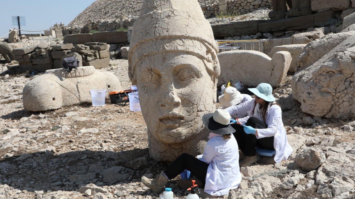 Nemrut'un dev heykelleri nano teknolojiyle güçlendiriliyor: Tarihi zirvede bilimsel müdahale