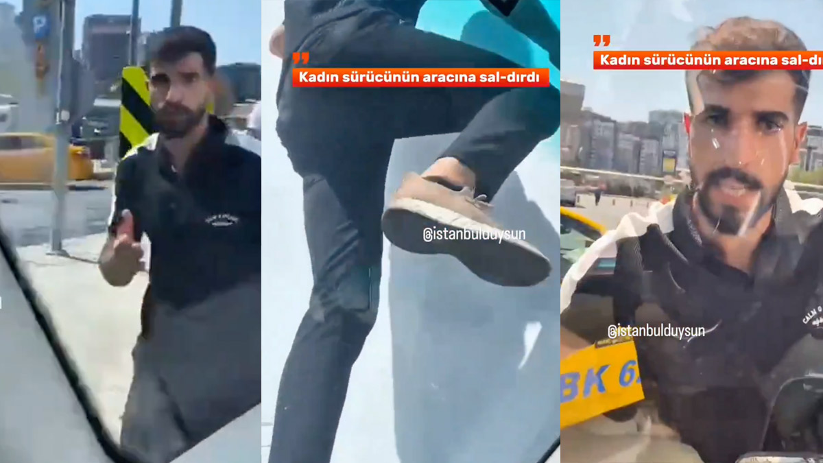 Alibeyköy'de trafik magandası dehşeti! Camları kırıp hakaretler savurdu