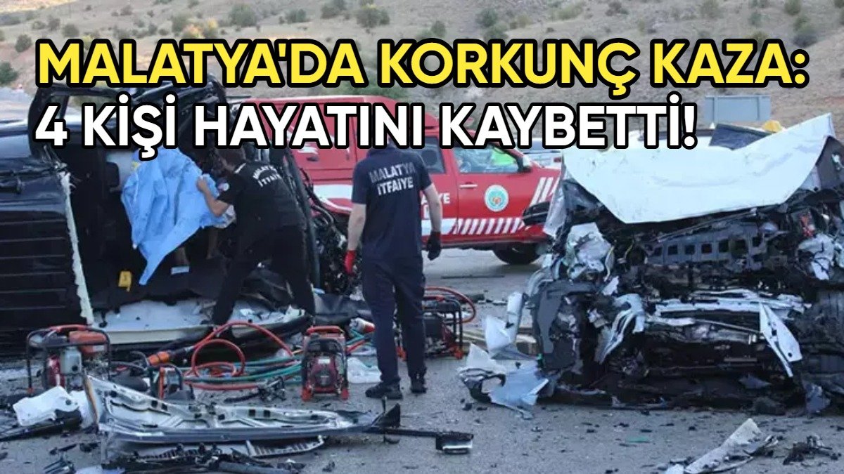 Malatya’da korkunç kaza: 2 araç da hurdaya döndü! 4 ölü, 2 yaralı