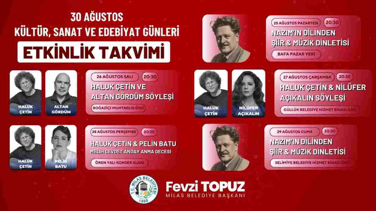 Kültür, sanat ve edebiyatın kalbi Milas’ta atacak