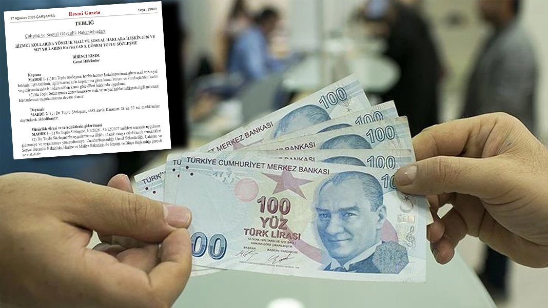 Memur ve emekli maaş zammı Resmî Gazete’de: 2026’da yüzde 11 + yüzde 7, 2027’de yüzde 5 + yüzde 4