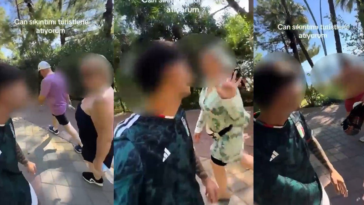 Turistleri taciz edip paylaşan şahıs gözaltına alındı! Savunması pes dedirtti: "Eğlence amaçlı yaptım"