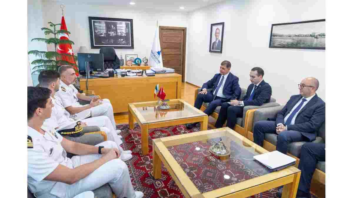 İtalyan Donanması heyetinden Başkan Tugay’a ziyaret