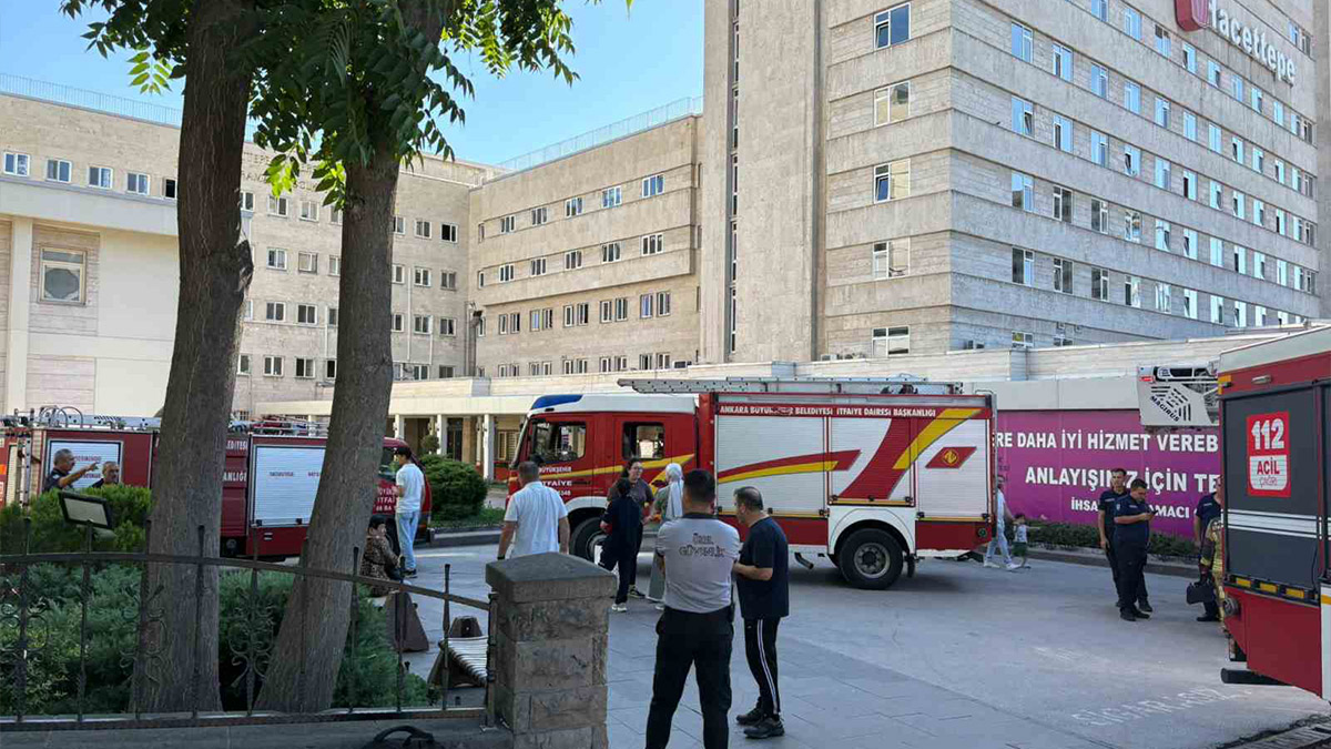 Hacettepe Üniversitesi Hastanesi'nde yangın paniği