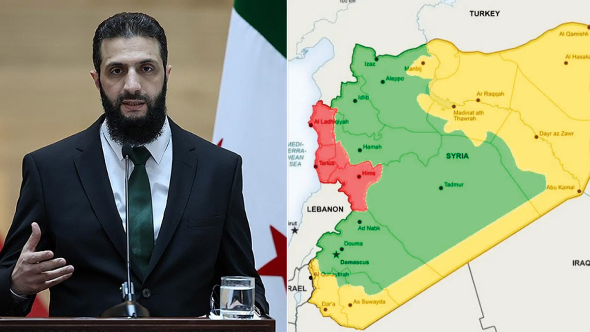 Suriye haritası 4 parça