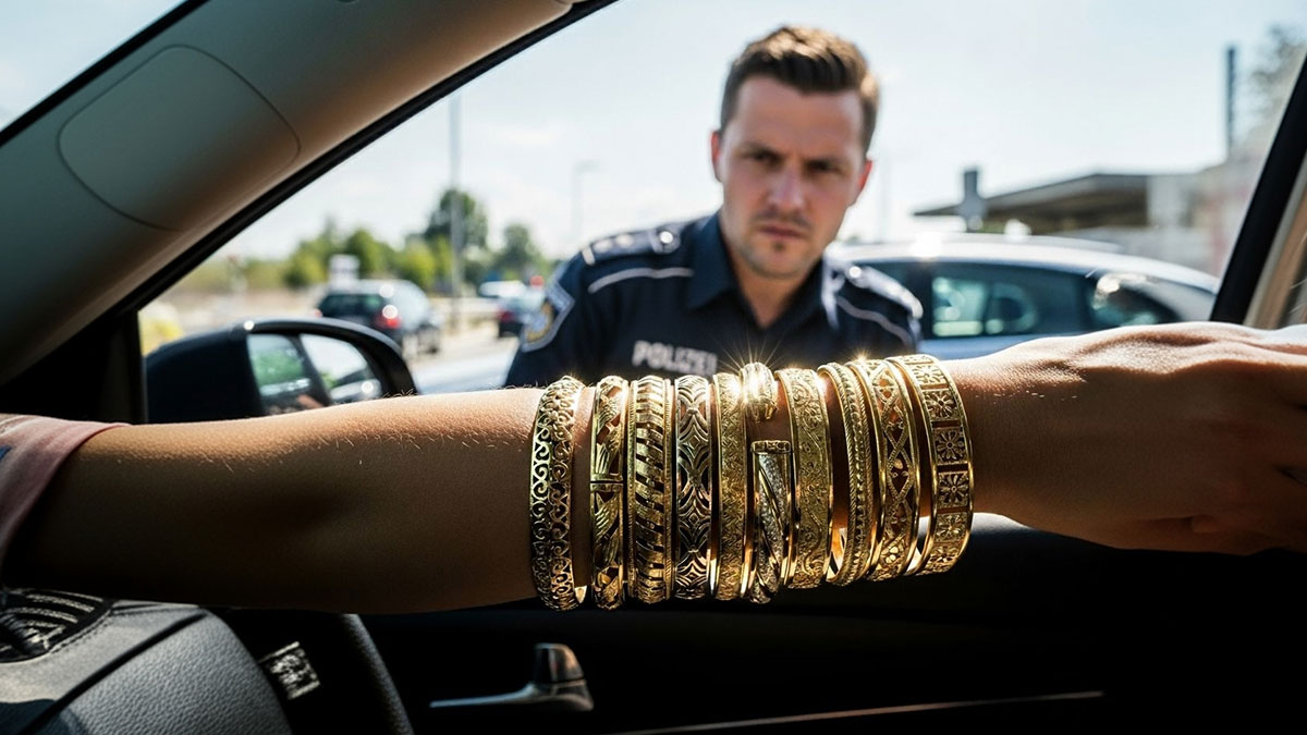 Polisin durdurduğu kadının 450 bin TL'lik bileziklerine el kondu! 100 bin TL de ceza kesildi