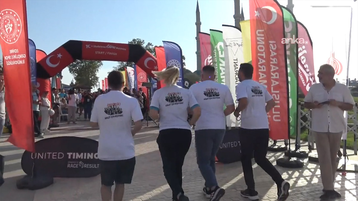 CHP'liler, Edirne'de İmamoğlu'na özgürlük için koştu