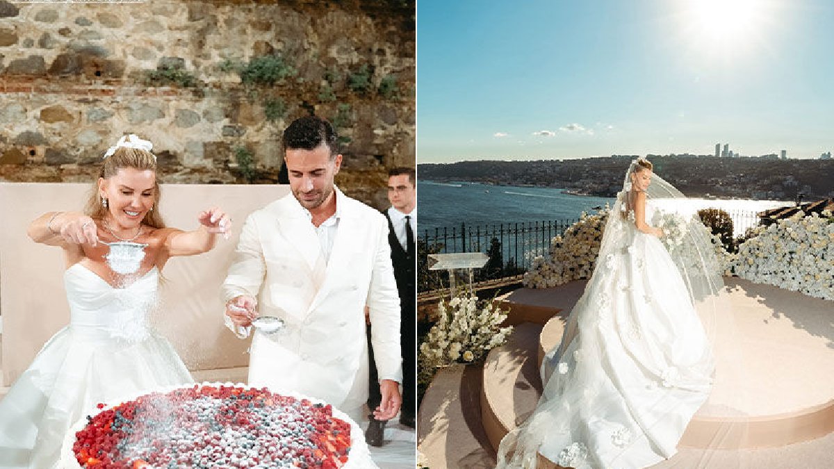 Eda Erol pilot sevgilisi Ekrem Karaçayır ile evlendi! Karaçayır girişte gözyaşlarını tutamadı