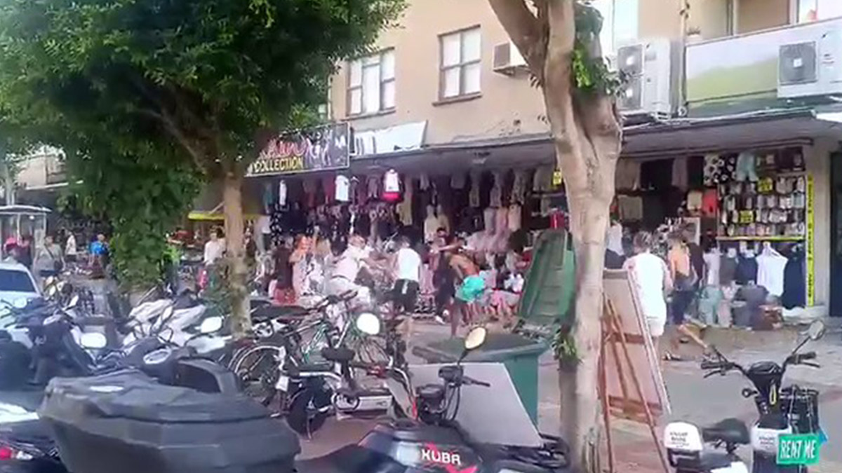 Alanya'da İngiliz turistlerle esnaf birbirine girdi: Taş ve sopalar havada uçuştu