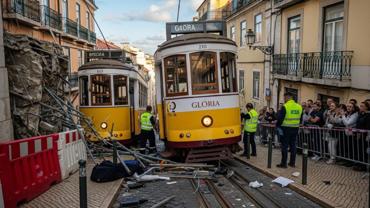 Lizbon'da korkunç kaza: Tramvay raydan çıktı, 15 kişi öldü