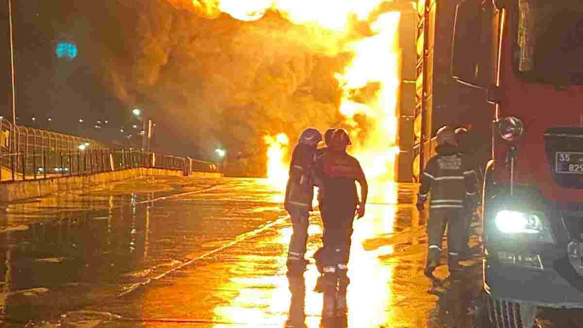 İzmir İtfaiyesi, Aliağa’da büyük bir felaketin önüne geçti