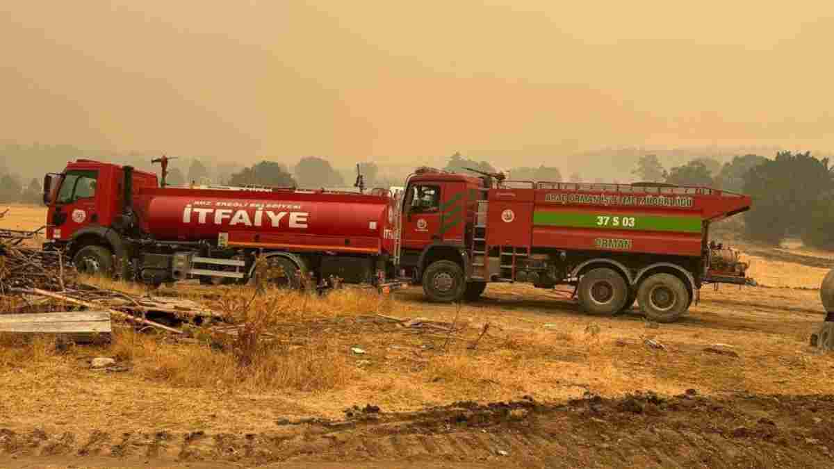Kastamonu’daki yangına giden itfaiye aracı Kdz. Ereğli’ye döndü