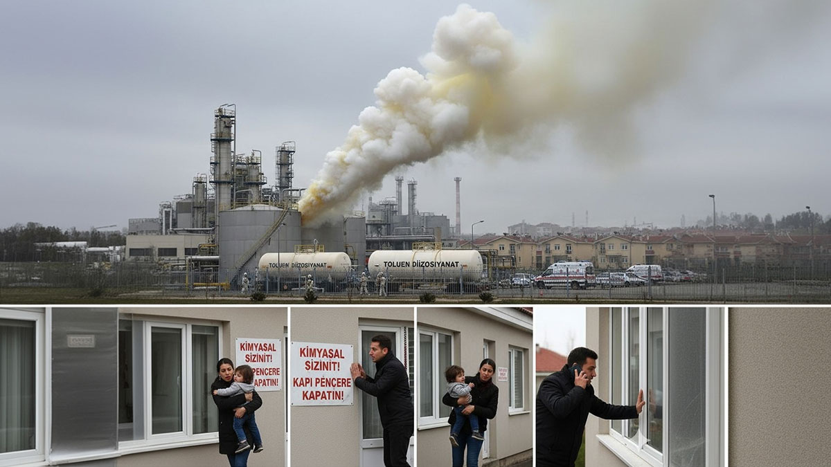 Kimyasal sızıntı alarmı: Pencerenizi kapalı tutun, dışarı çıkmayın!