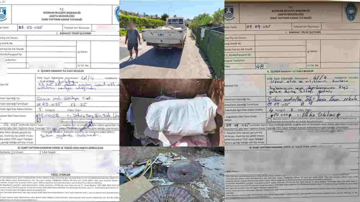 Bodrum Belediyesinden çevreyi kirletenlere para cezası