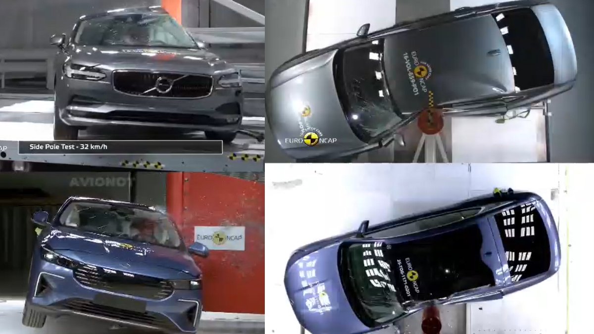Volvo S90’ın meşhur çarpışma testi ile Togg T10F’in testi karşılaştırıldı! İşte o video