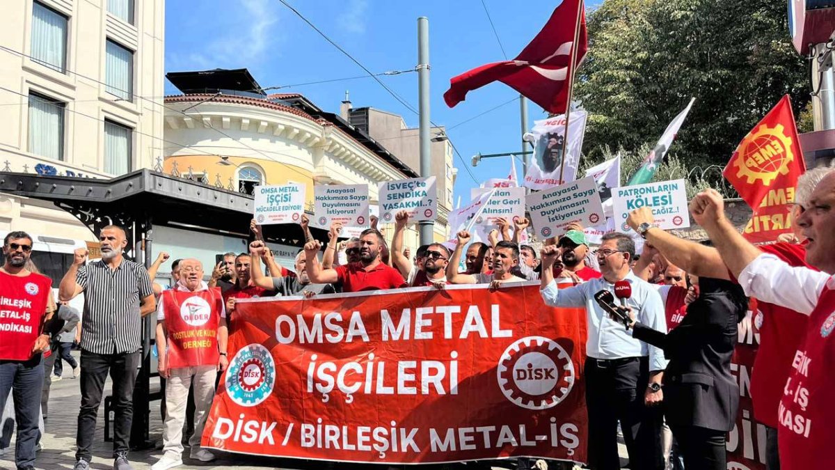 Omsa Metal işçileri hakları için konsolosluğa yürüdü