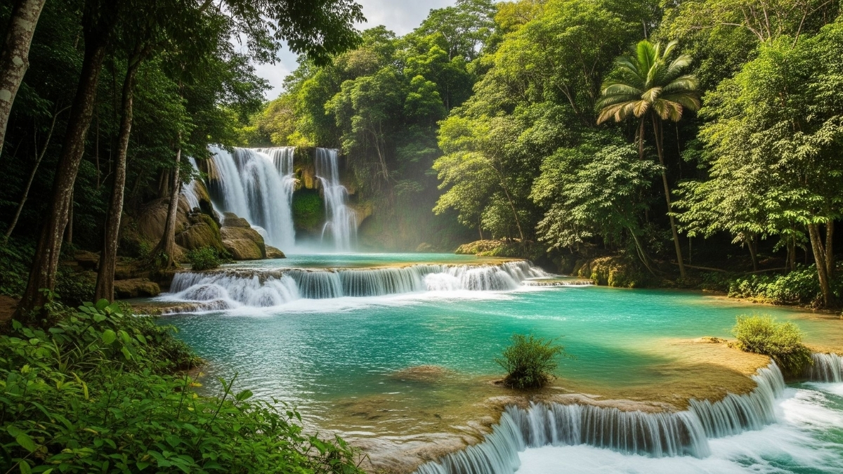 Dünyanın bilinmeyen güzelliklerinden biri! Adeta saklı kalmış bir cennet: Agua Azul Şelaleleri