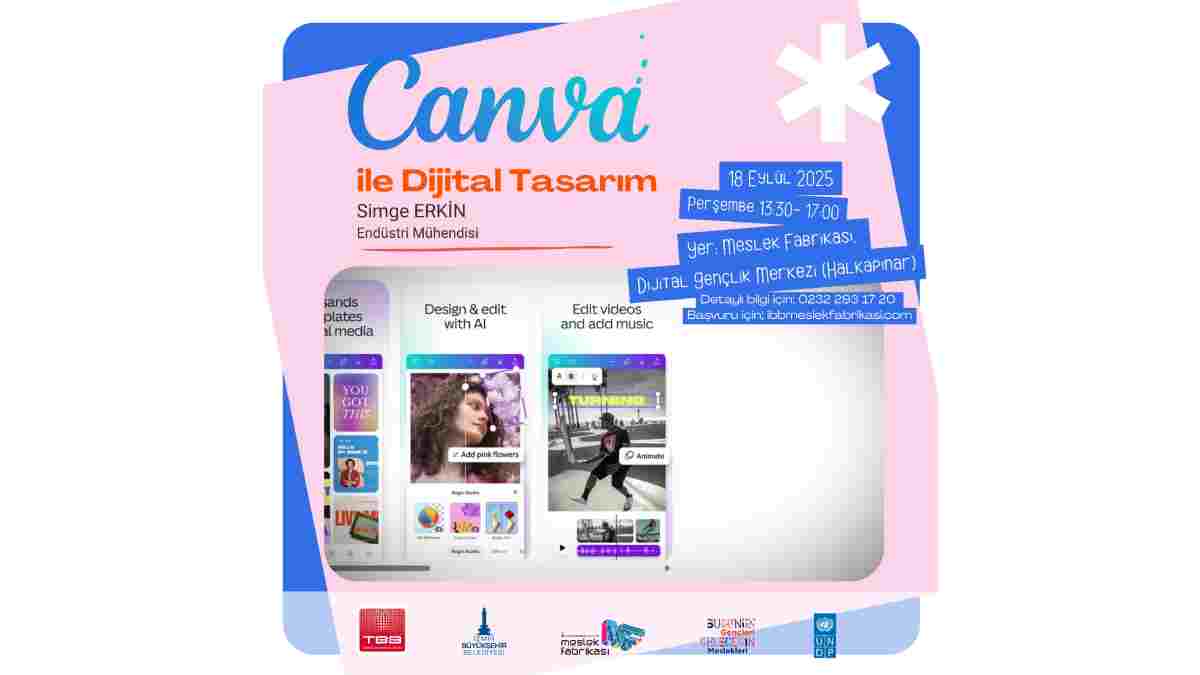 Dijital Gençlik Merkezi'nde "Canva" eğitimi başlıyor