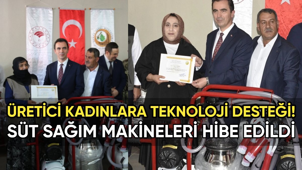 Kırsal kalkınma için üretici kadınlara teknoloji desteği: Süt sağım makineleri hibe edildi