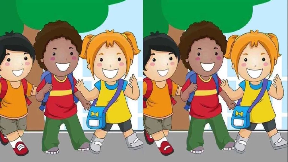 Yalnızca dahiler 17 saniyede çözebiliyor: Sokaktaki arkadaşların olduğu bu iki resim arasındaki 3 farkı bulabilir misiniz?