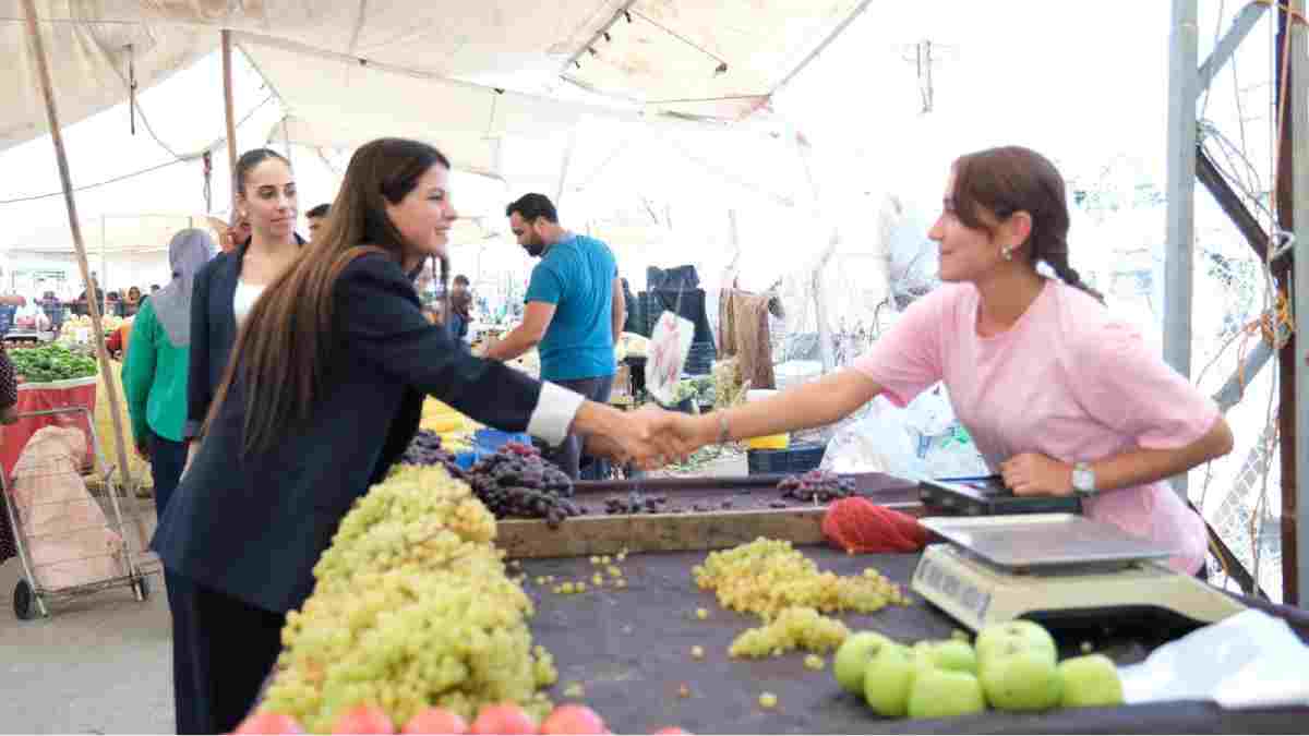 Başkan Vekili Sevil Aydar Yıldız'dan pazar esnafına ziyaret