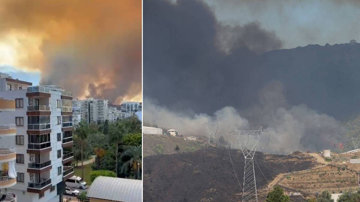 Alanya’daki orman yangını 3 mahalleye sıçradı: Yaklaşık 100 ev tahliye edildi