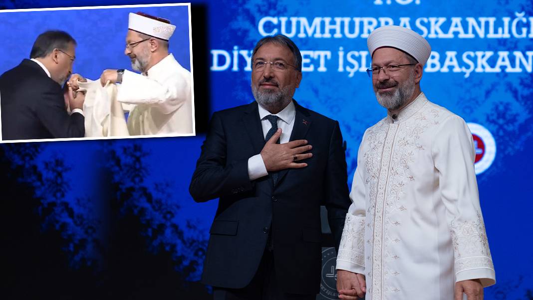 Diyanet’te devir teslim töreni: Arpaguş, Erbaş'ın elini öperek görevi devraldı