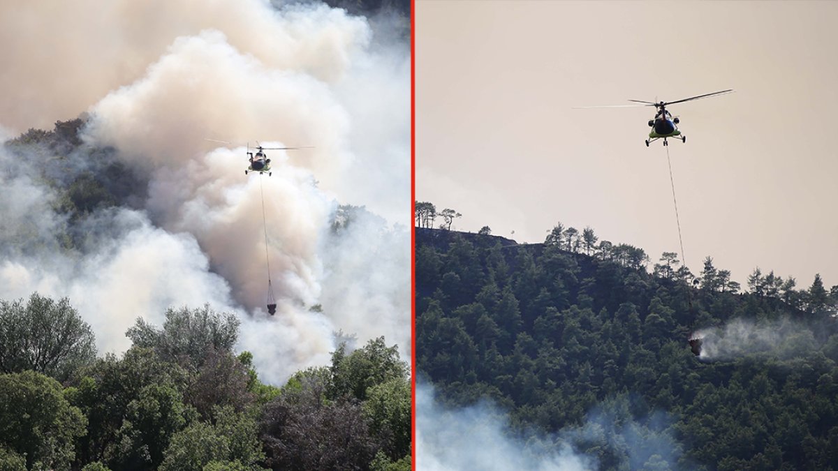 Köyceğiz'deki orman yangınında ikinci gün: 218 ev boşaltıldı, 582 kişi tahliye edildi