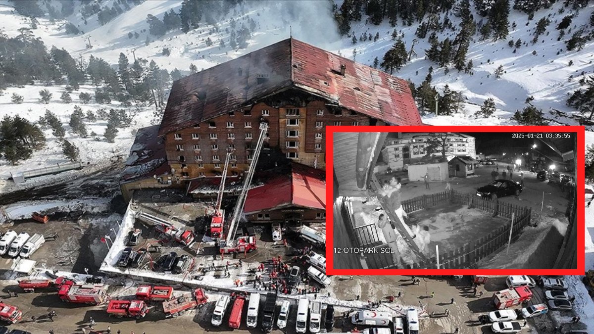 Kartalkaya'daki otel faciasının yeni görüntüleri ortaya çıktı! Dehşet anları kamerada