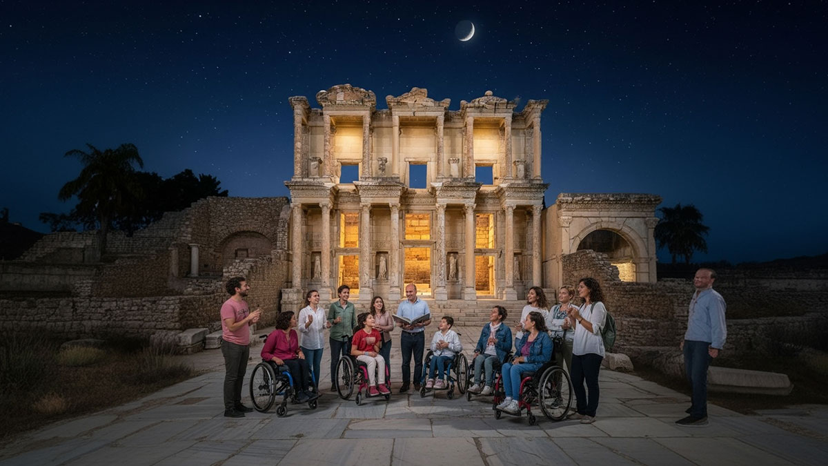 Efes Antik Kenti'nde bir ilk: Engelsiz bireyler, tarihin kalbinde!