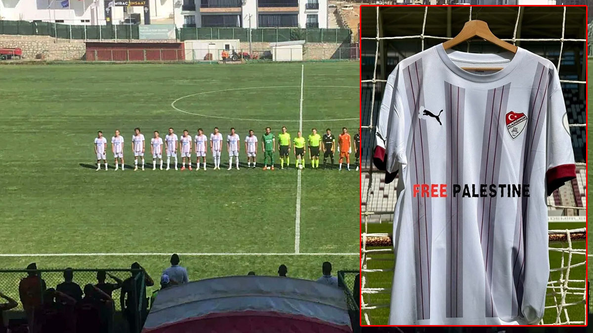 'Filistin'e Özgürlük' formasına TFF'den ret! Maça antrenman formasıyla çıktılar
