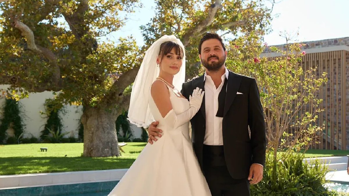 Önce nişan, sonra nikah şimdi de düğün! Sevda Erginci’nin düğününde ünlü geçidi: Sakız Adası’nda evlendi