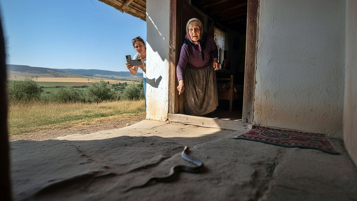 Bu korkuyu yaşamak istemezsiniz! Evini basan yılanlar, yaşlı kadının hayatını kabusa çevirdi