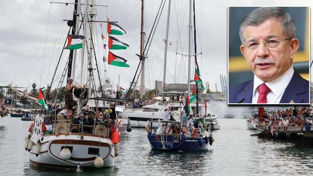 Davutoğlu: Türk donanması Sumud filosuna eşlik etmeli