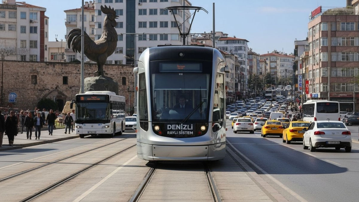 Denizli'nin ilk kent içi raylı sistemi için düğmeye basıldı!