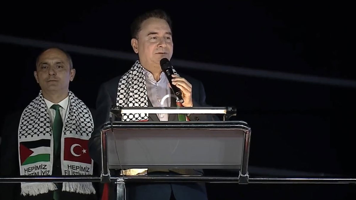 Babacan Filistin mitinginde konuştu: Artık iktidara çağrı yapmanın anlamı kalmadı