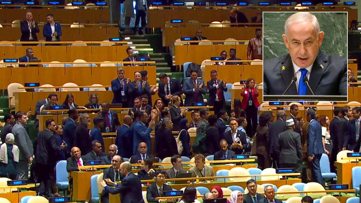 BM’de Netanyahu protestosu: Kürsüye çıktı salon boşaldı