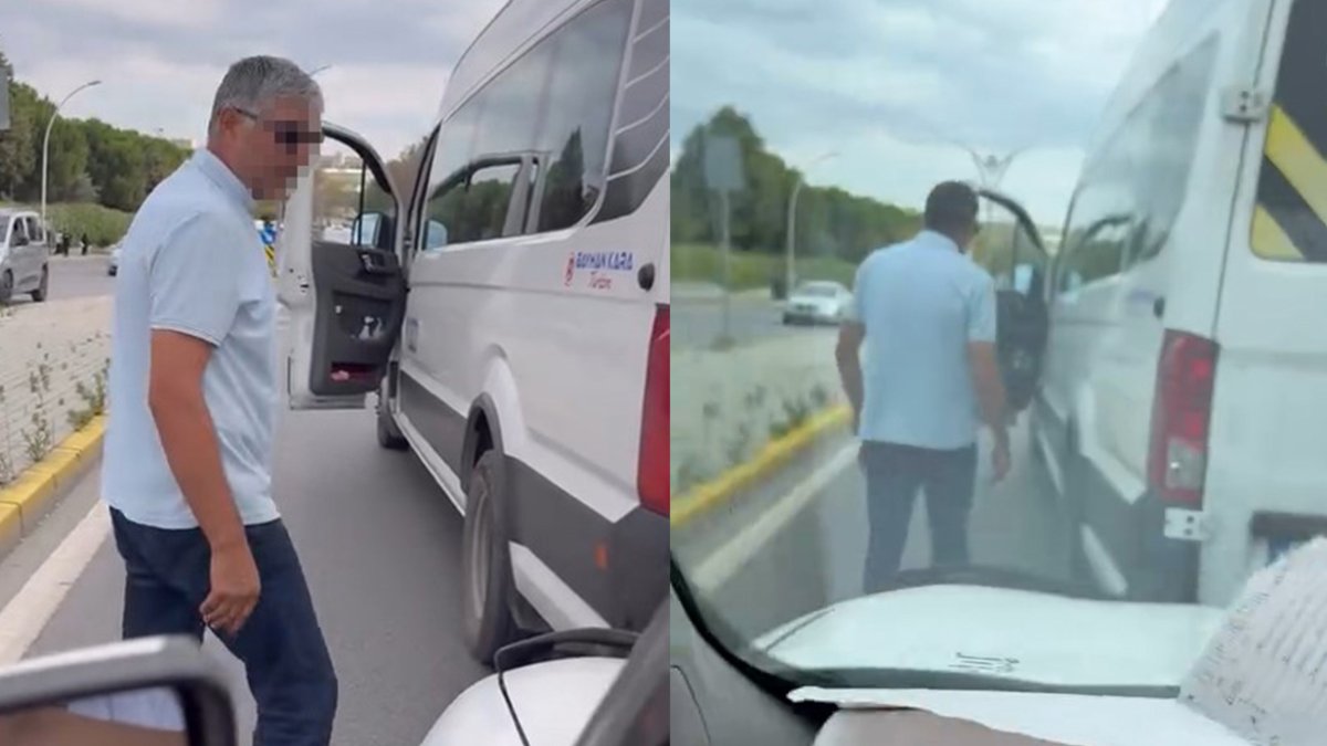 "Nefesini Keserim" diyen servis şoförü kamerada! Adli işlem başlatıldı