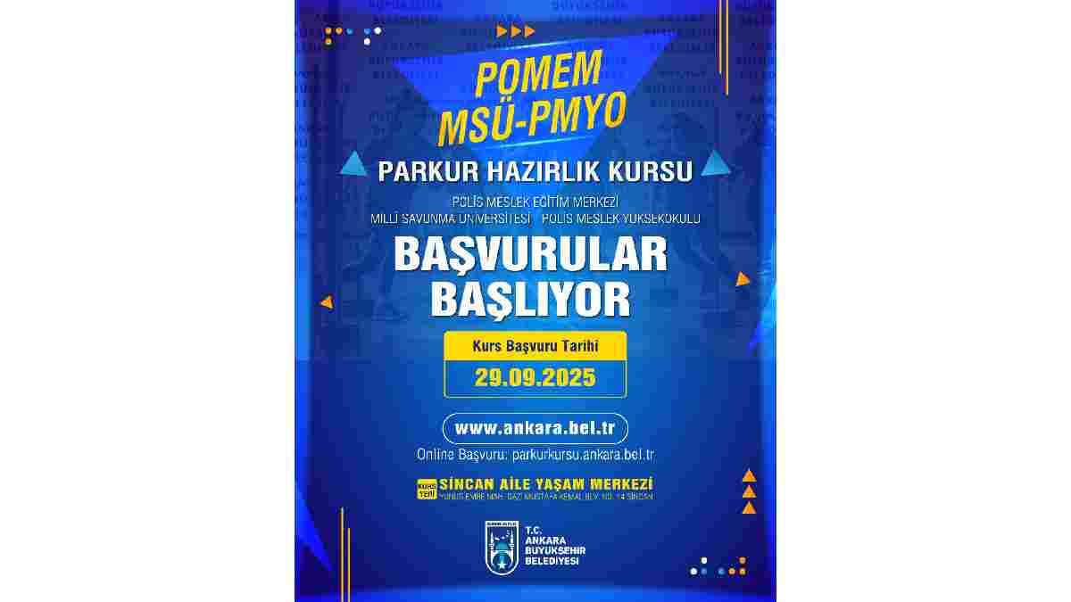 ABB’nin POMEM, MSÜ VE PMYO Parkur Kursu başvuruları başlıyor