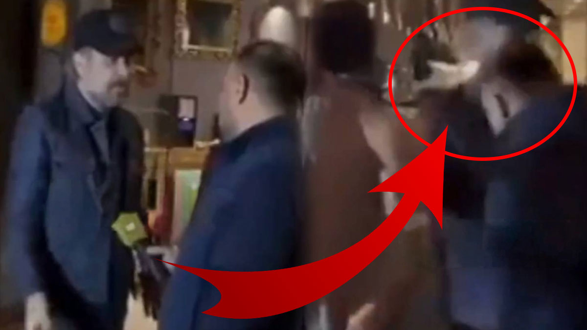 Magazin muhabiri, Nejat İşler'e kafa attı! İşte o anlar...