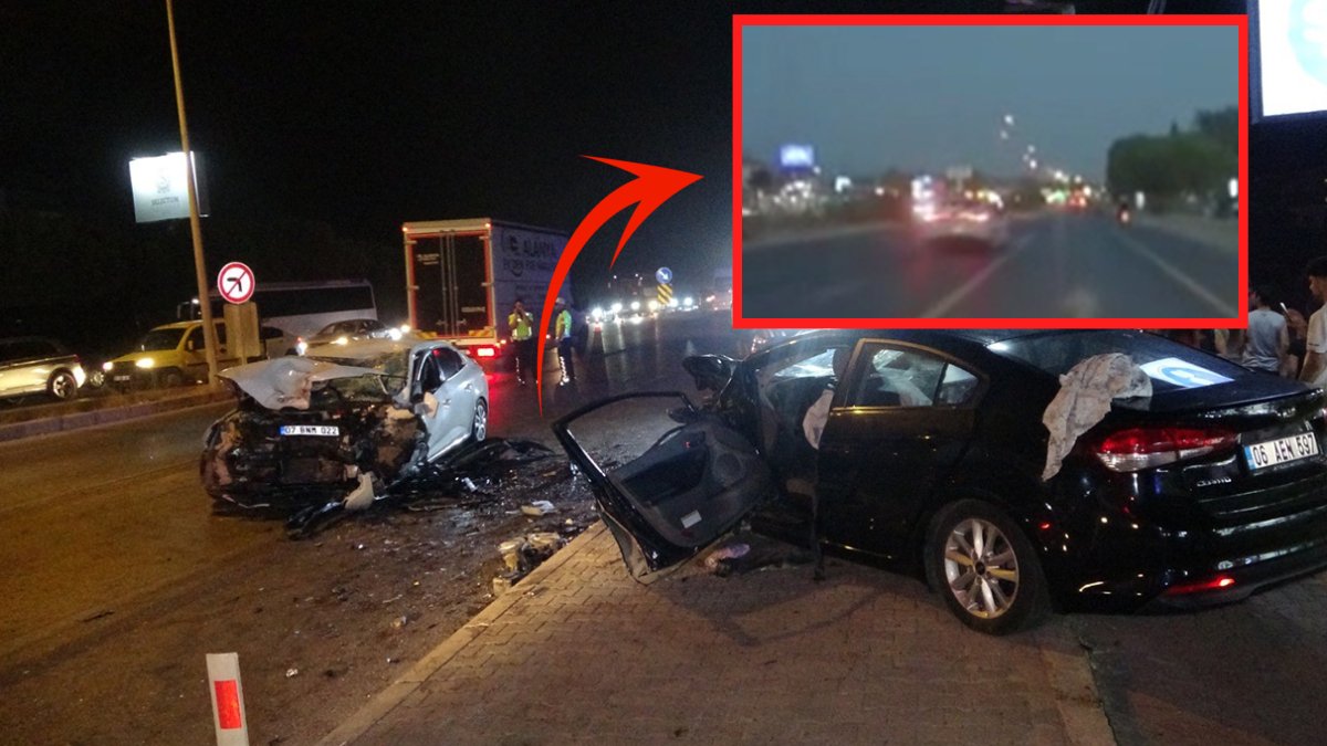 Antalya'da zincirleme kaza kamerada! Hem yaya hem sürücü hayatını kaybetti