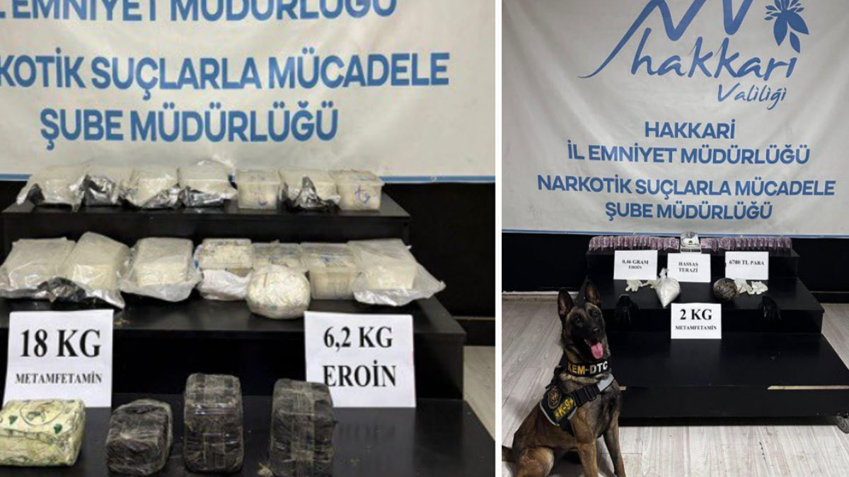 Hakkari'de 26 kilo 529 gram uyuşturucu ele geçirildi
