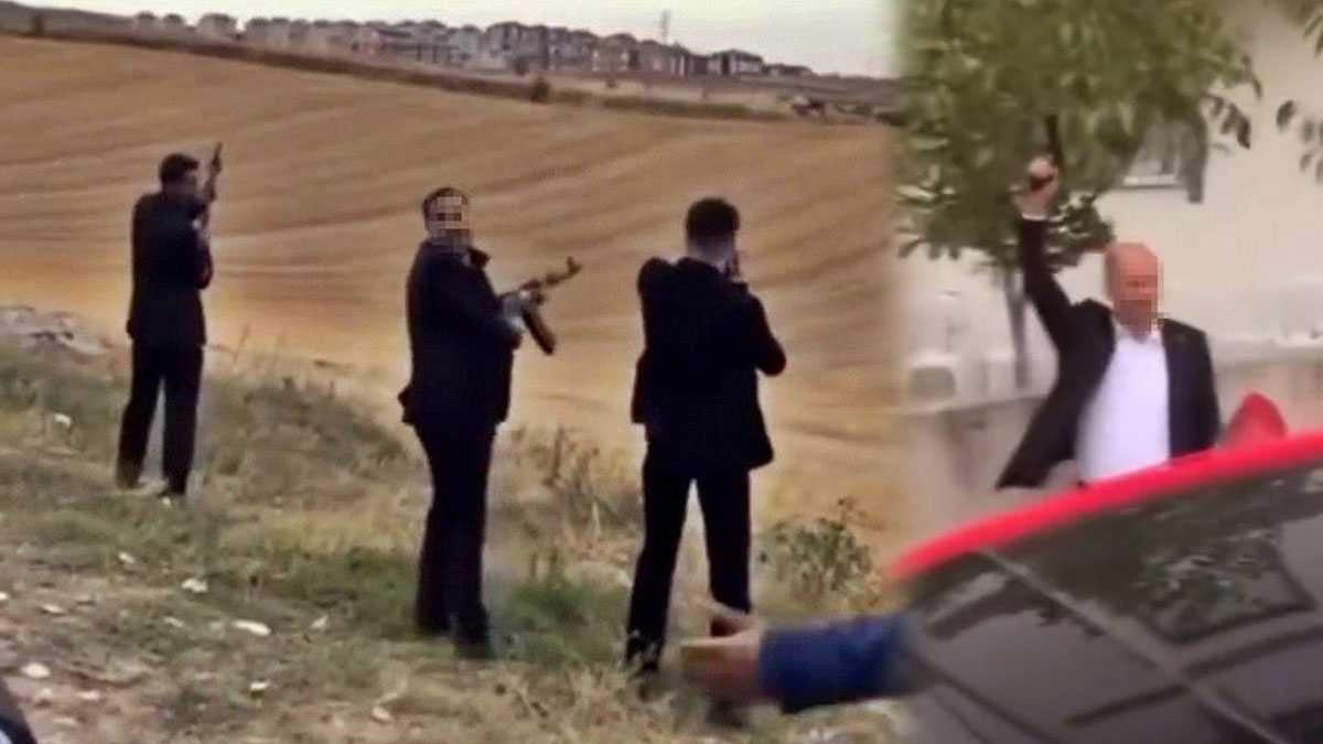 Görgüsüzlüğün daniskası! Silahla kutlama devri artık bitmeli