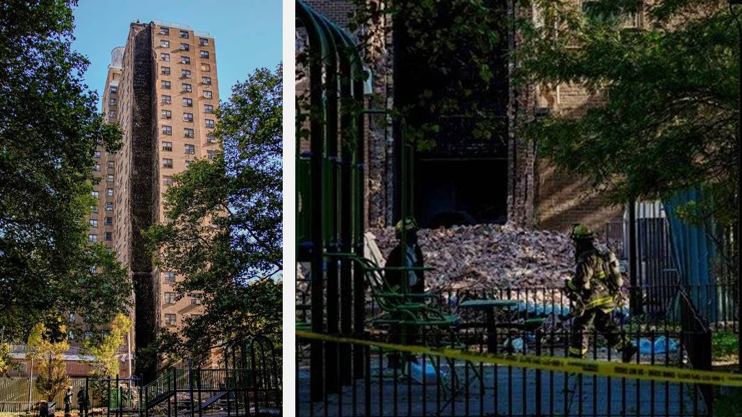 New York'ta 17 katlı bina kısmen çöktü