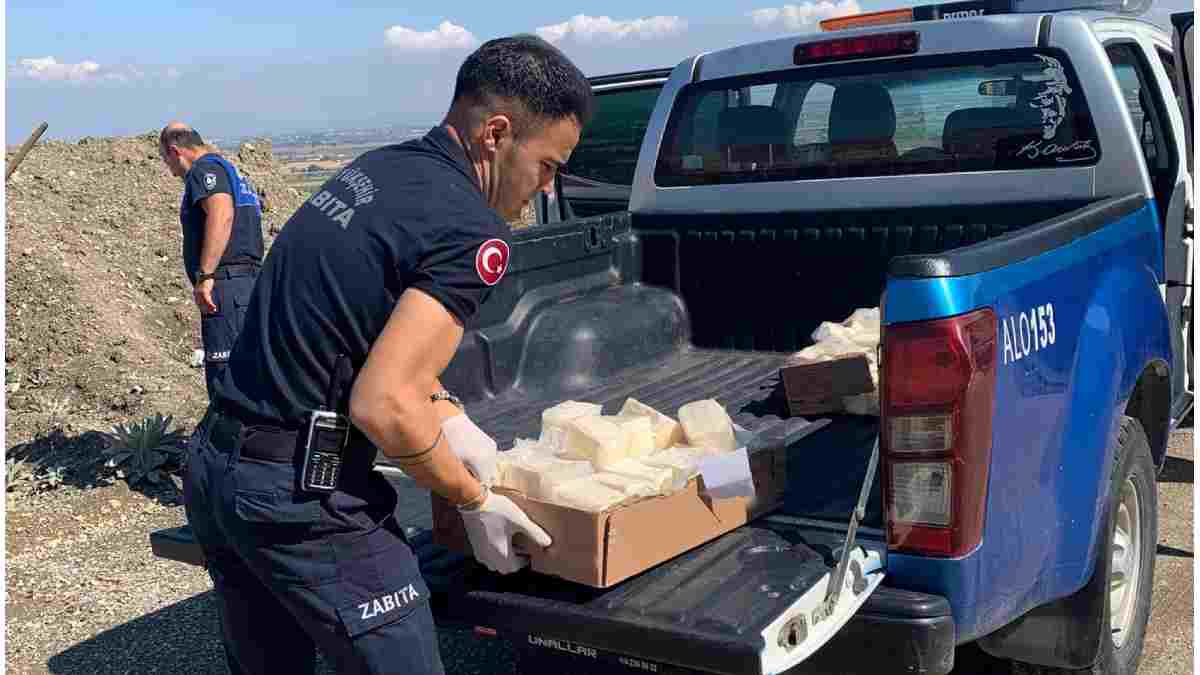 Sağlıksız ürüne geçit yok: 49 kilo peynir imha edildi