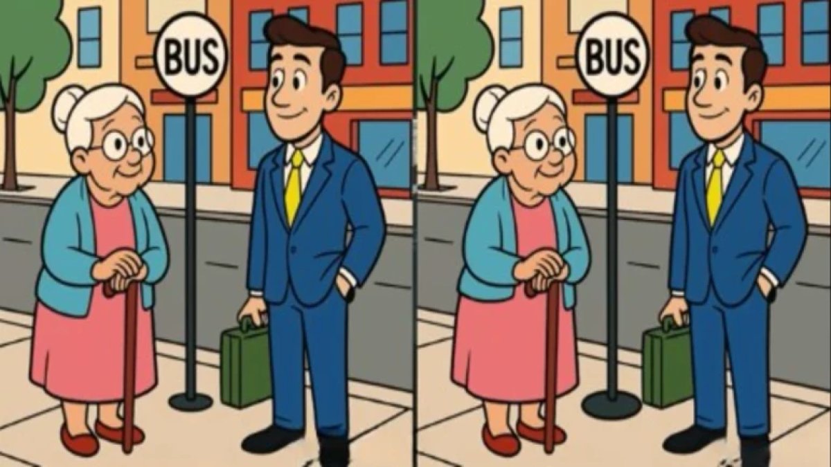 Bu test dahi olduğunuzu kanıtlayabilir: Otobüs durağındaki 3 farkı 12 saniyede bulabilecek misiniz?